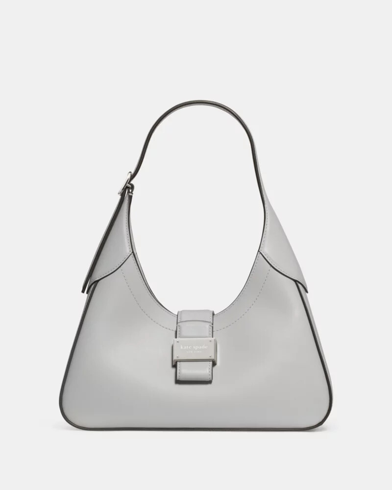 bolsa de ombro pequena nouveau cinza platina