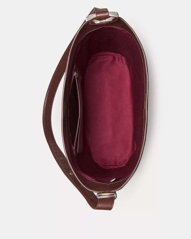 bolsa grande de couro vidrado halo com estampa de calda de chocolate quente