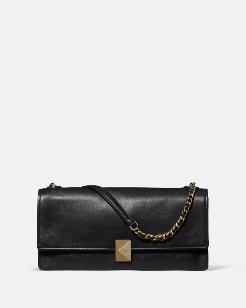 bolsa de ombro macia deco preta