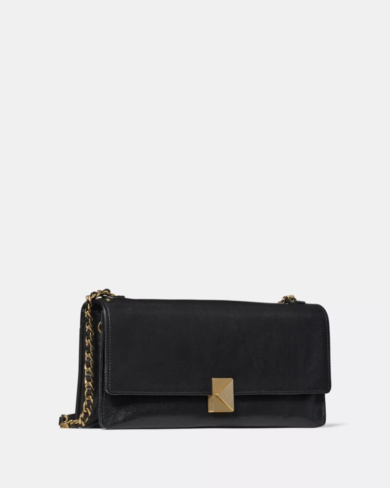 bolsa de ombro macia deco preta