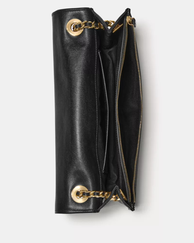 bolsa de ombro macia deco preta