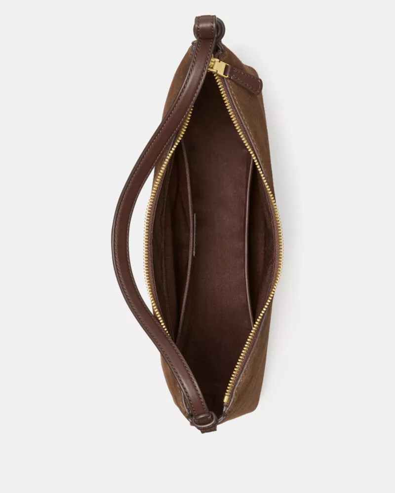 bolsa de ombro loop em camurça modelo hot fudge multi