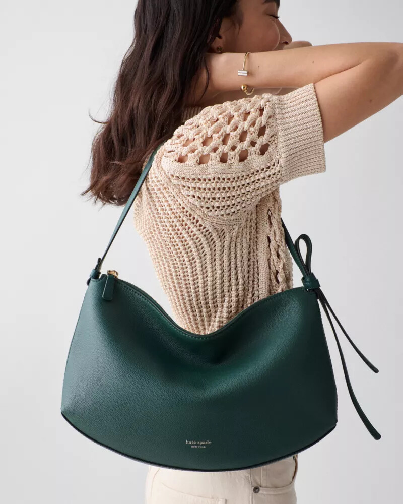 bolsa de ombro grande loop cor pinho meia-noite