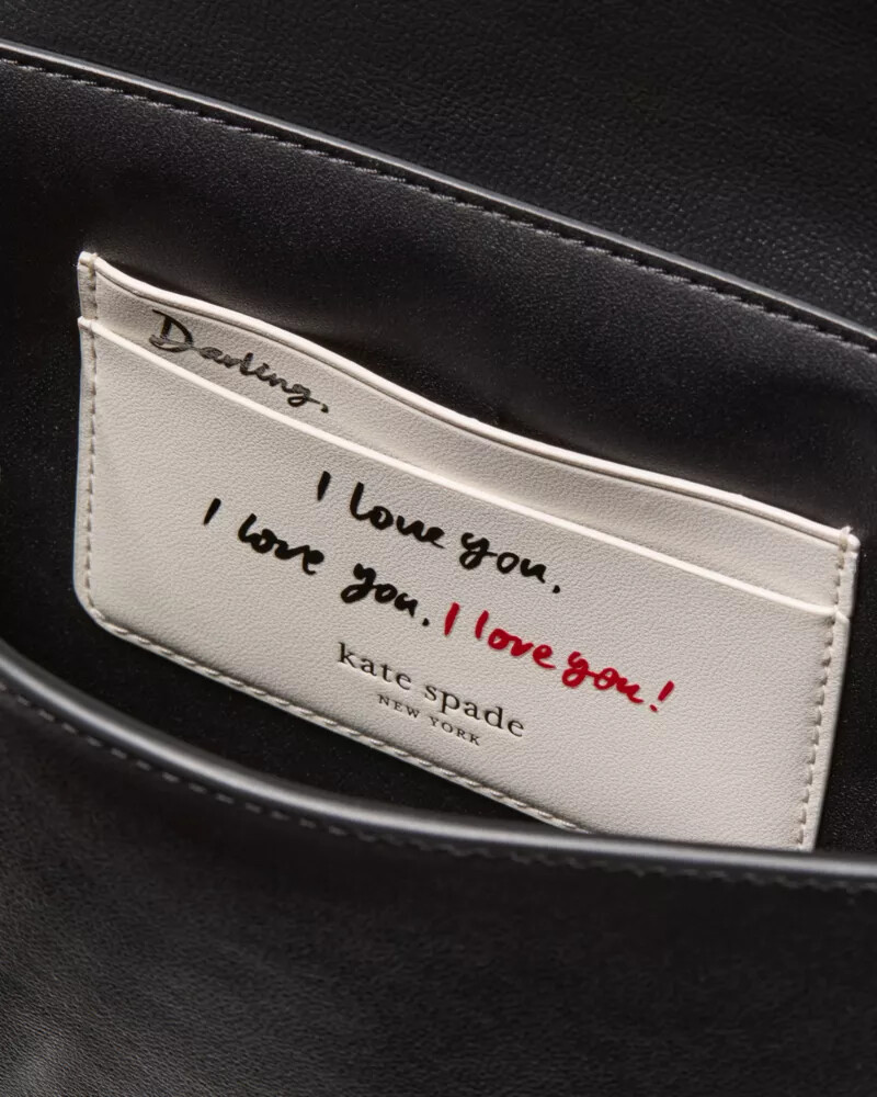 bolsa de ombro spade preta