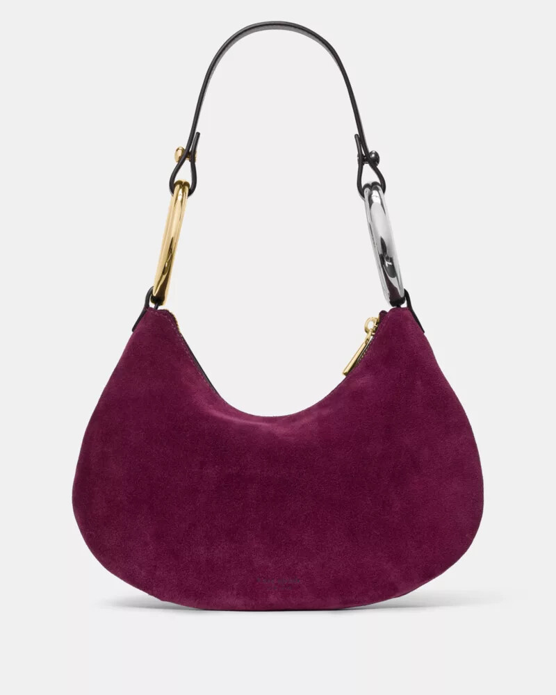 bolsa bracelete de camurça Ágata roxa