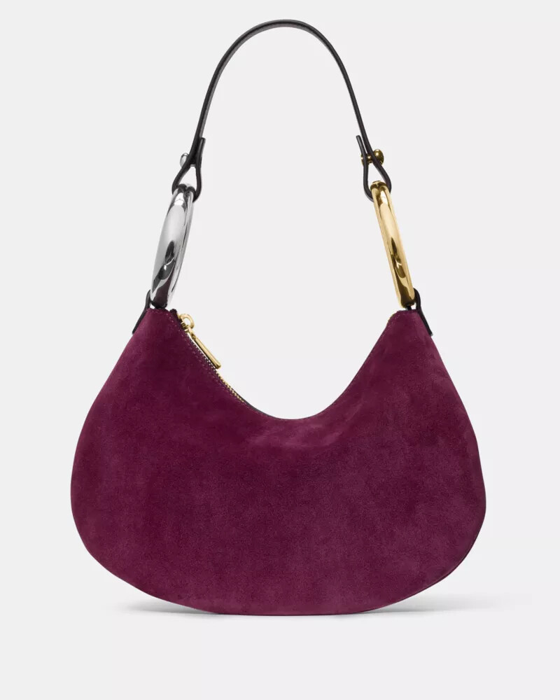 bolsa bracelete de camurça Ágata roxa