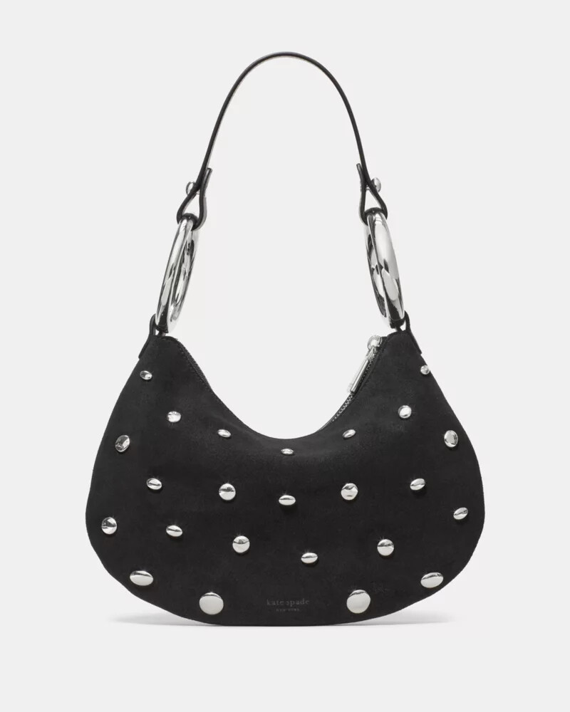 bolsa bracelete com tachas preta