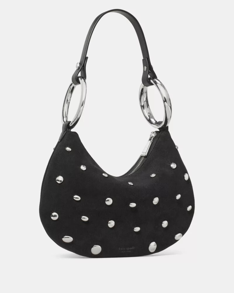bolsa bracelete com tachas preta