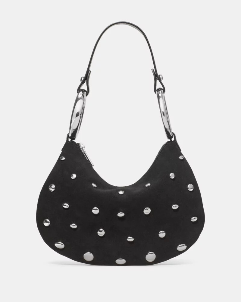 bolsa bracelete com tachas preta