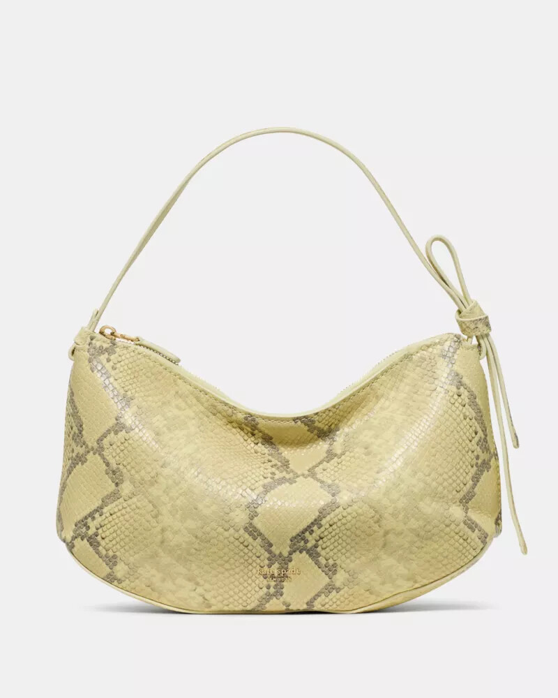 bolsa de ombro loop snake com relevo cor limão claro