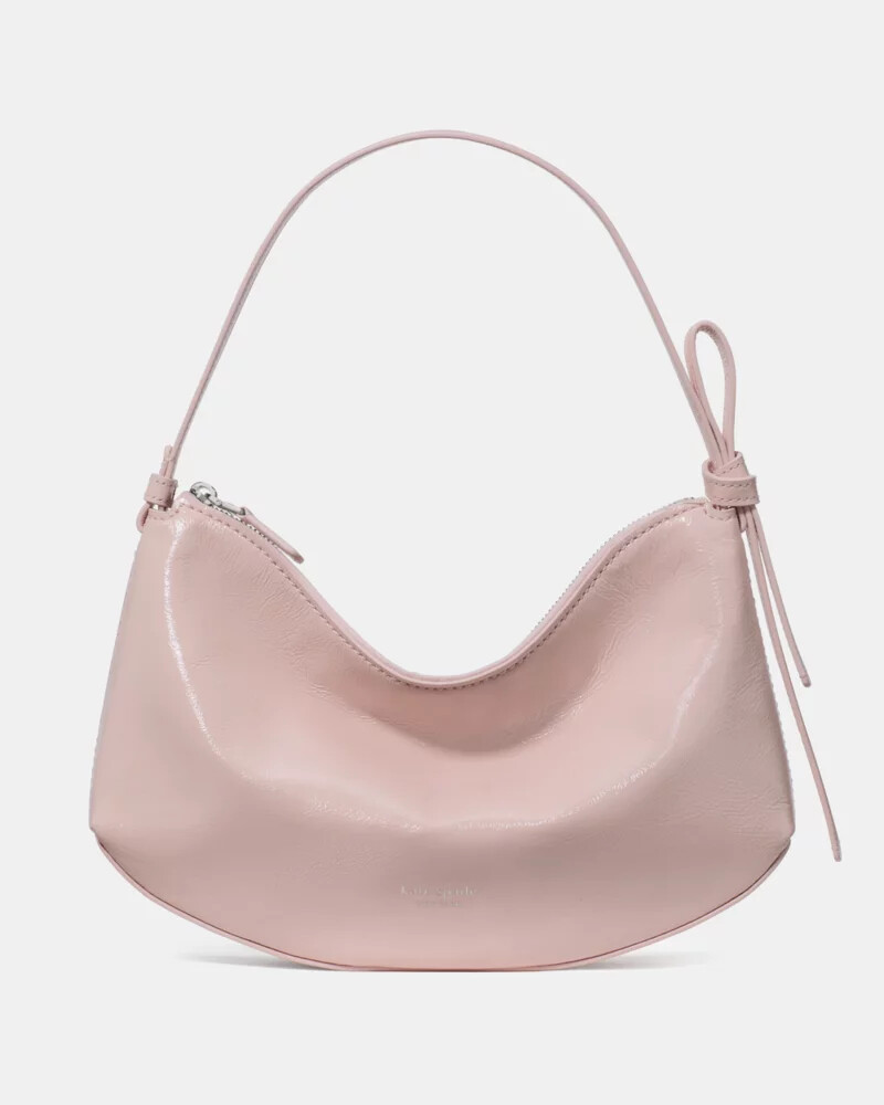 bolsa de ombro loop crinkle patent morning beach