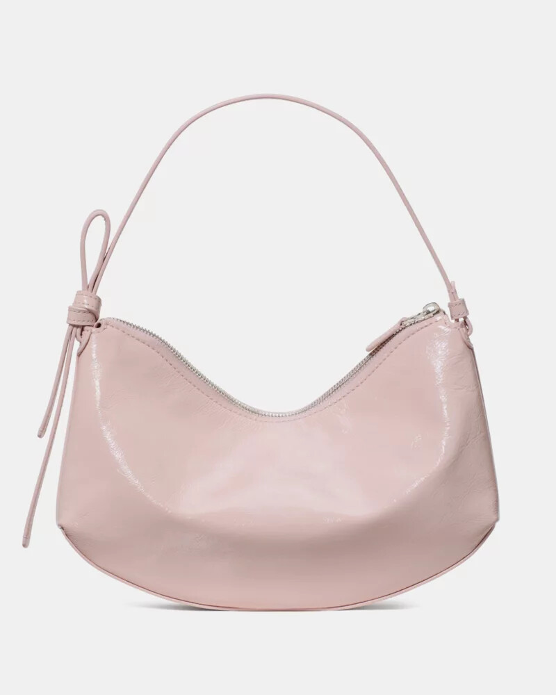 bolsa de ombro loop crinkle patent morning beach