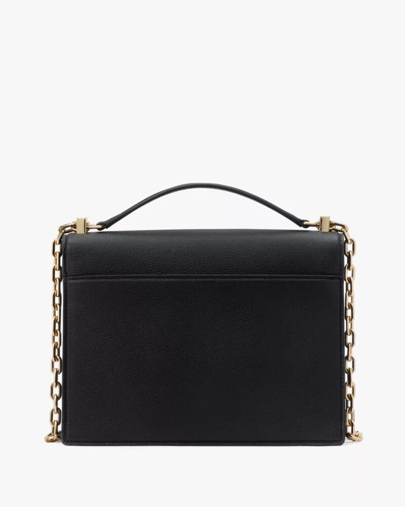 bolsa de ombro deco chain preta