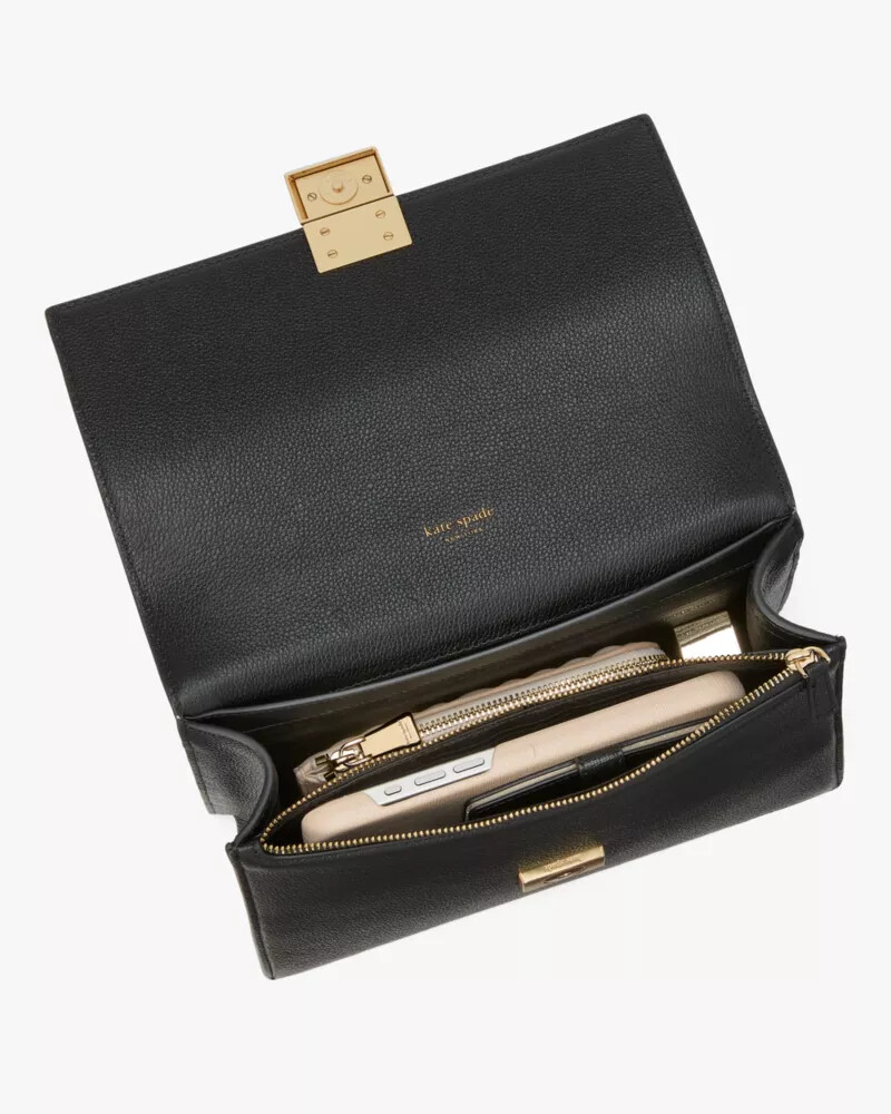 bolsa de ombro deco chain preta