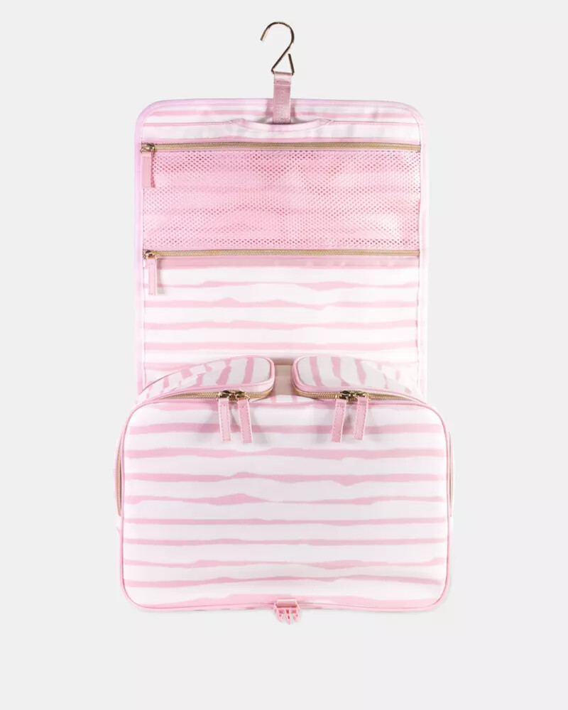 nécessaire suspensa goddess stripe rosa