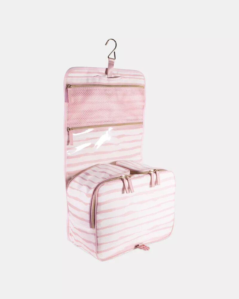 nécessaire suspensa goddess stripe rosa