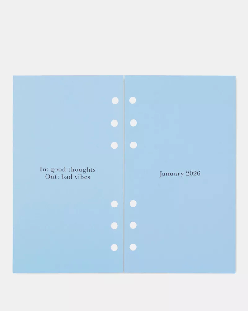 calendário de blocos de livros pessoal downtown stripe 2026 - refil multicor