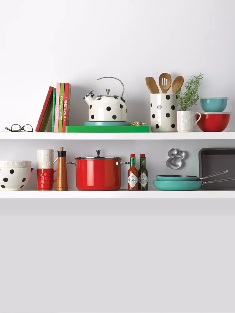 conjunto de louça deco dot com 3 utensílios de madeira preto.