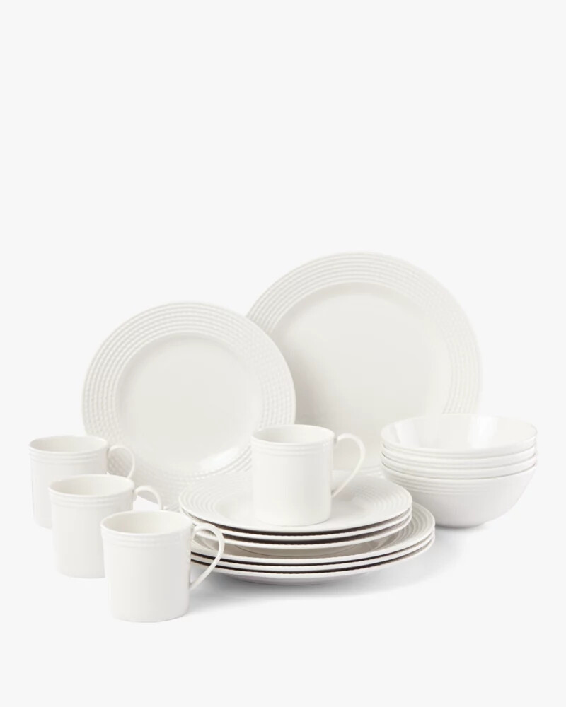 conjunto de jantar wickford de 16 peças sortidas branco