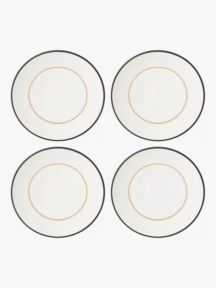 conjunto de 4 pratos decorativos make it pop brancos.