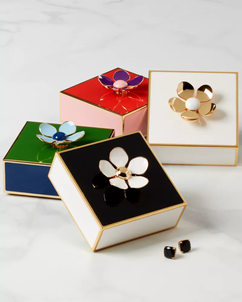 caixa de joias floral make it pop preta