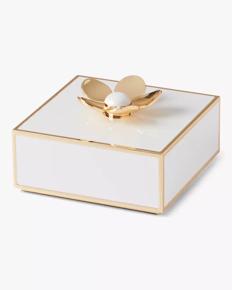 caixa de joias floral make it pop dourada