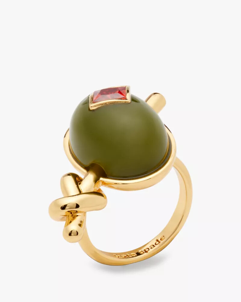 anel shaken or stirred statement verde multicolorido