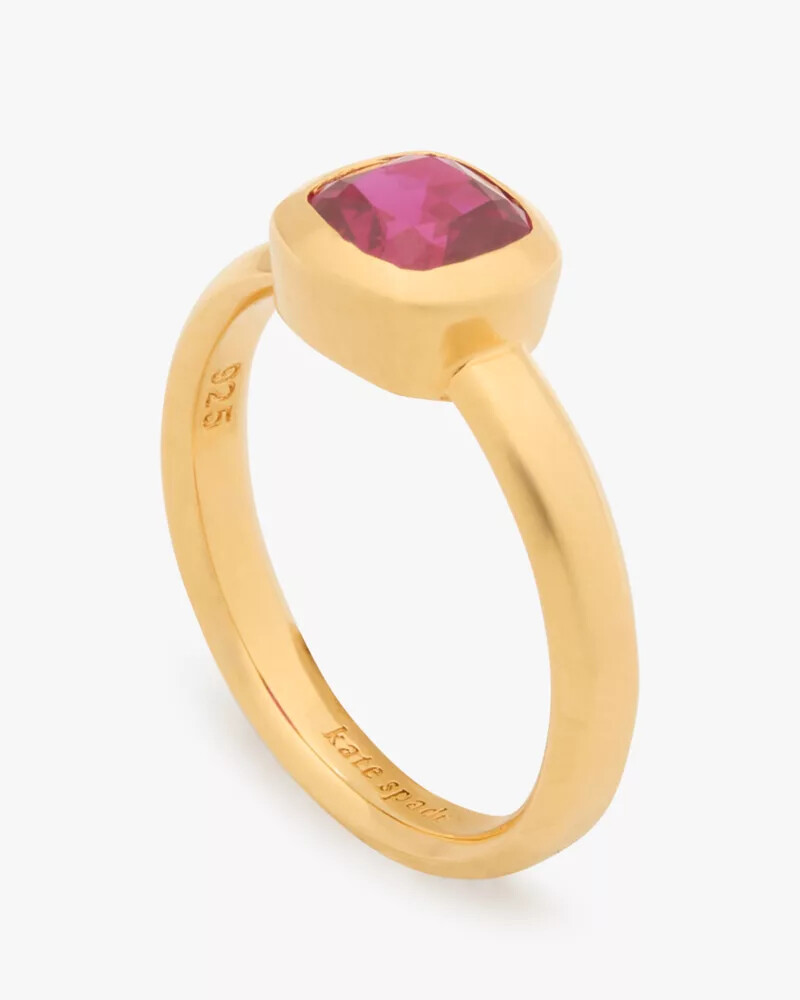 anel kate spade fine time to shine com gema multicolorida