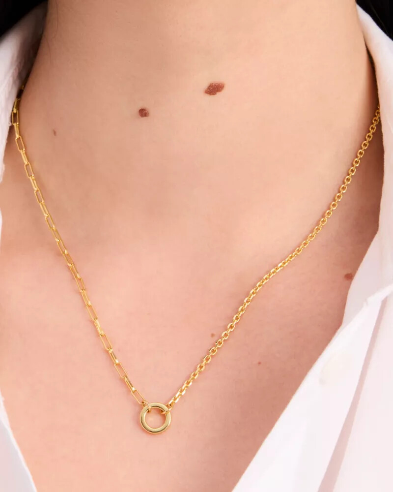 colar one in a million com correntes mistas em ouro