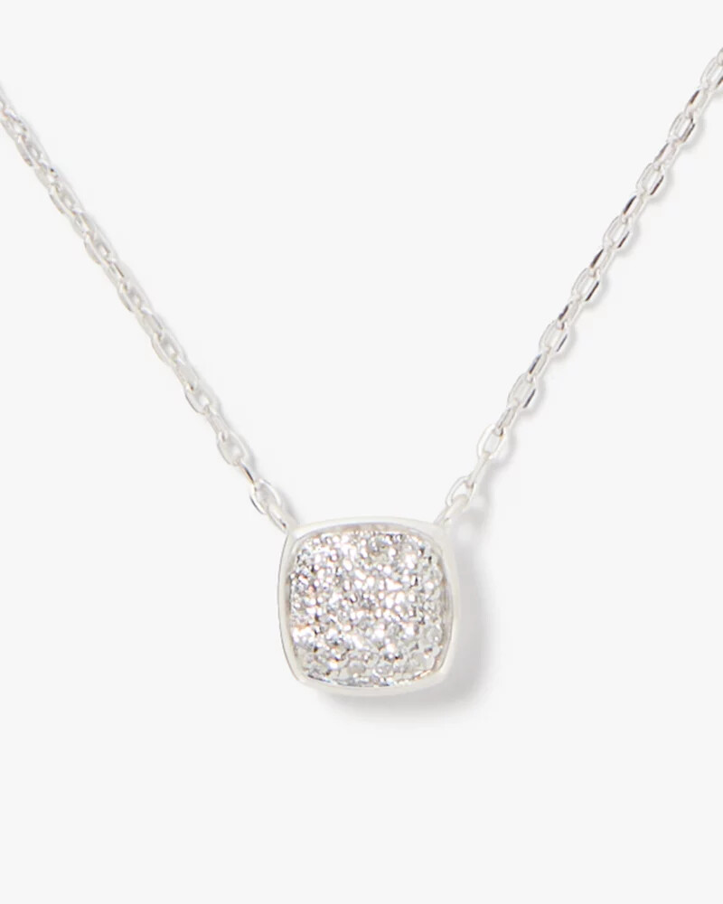 pingente kate spade fine time to shine com diamantes cravejados em prata