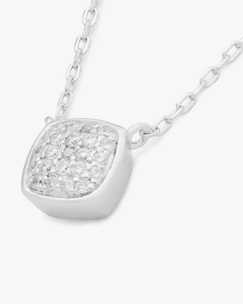 pingente kate spade fine time to shine com diamantes cravejados em prata