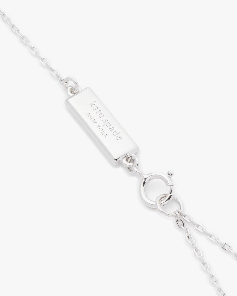 pingente kate spade fine time to shine com diamantes cravejados em prata