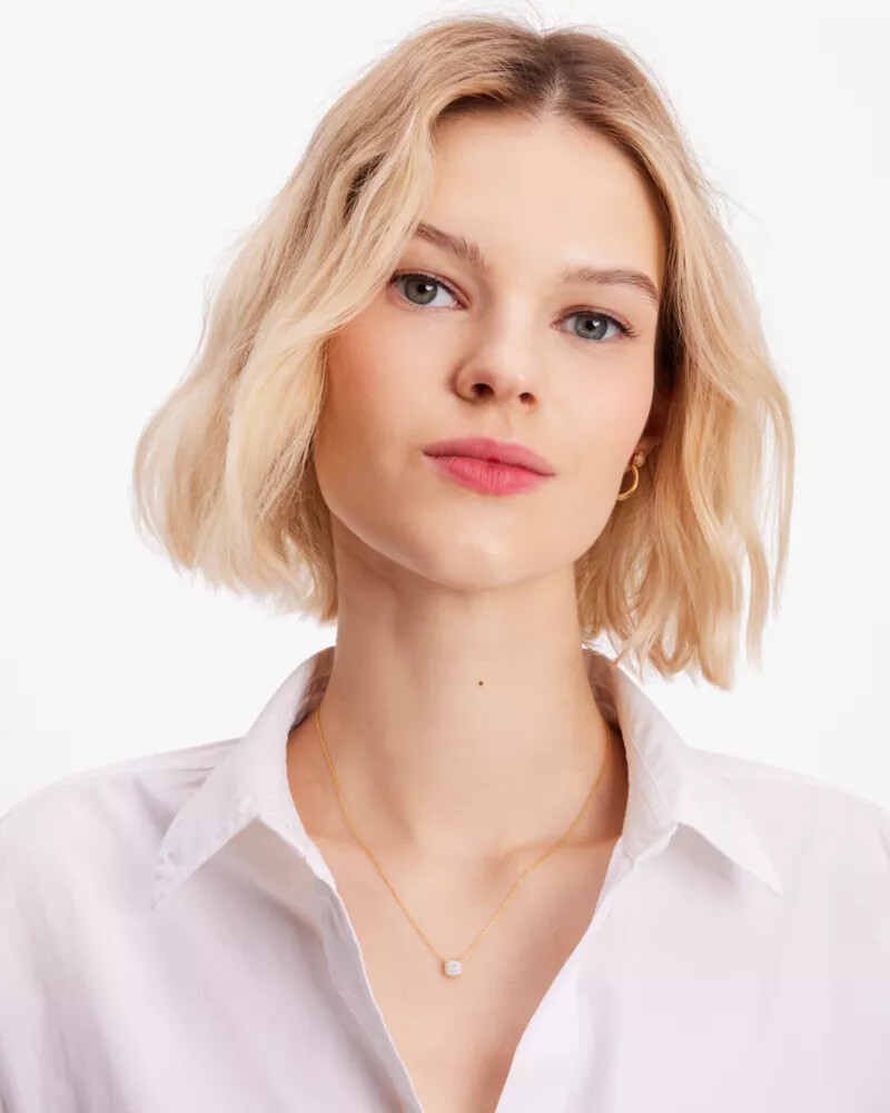 pingente kate spade fine time to shine com diamantes pavé em ouro