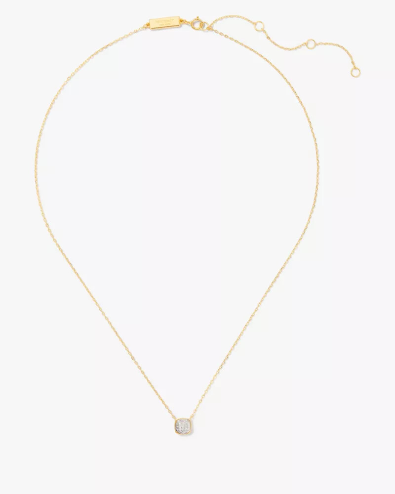 pingente kate spade fine time to shine com diamantes pavé em ouro
