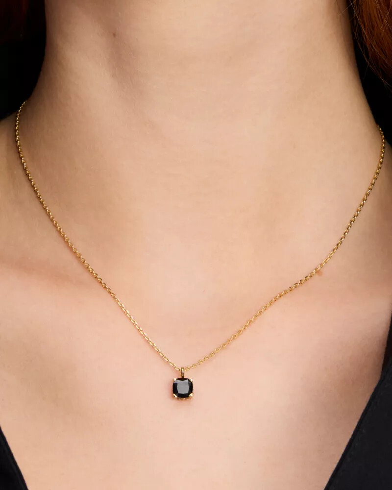 pingente quadrado little luxuries de 6 mm preto intenso