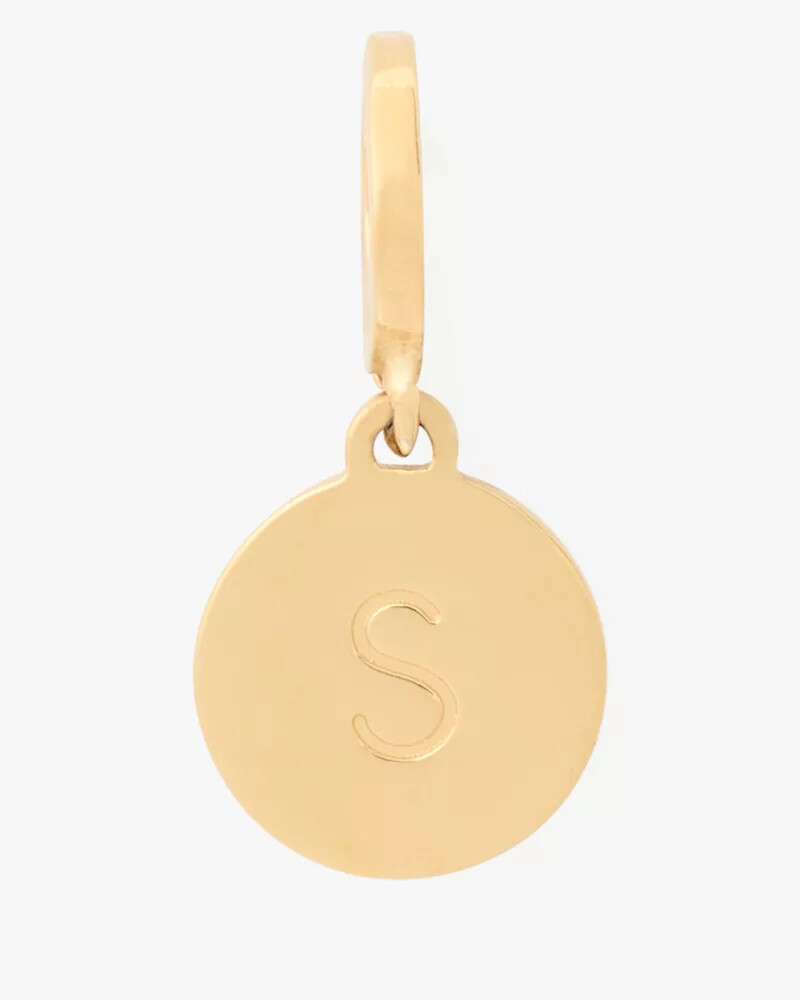 mini pingente com a inicial s em dourado