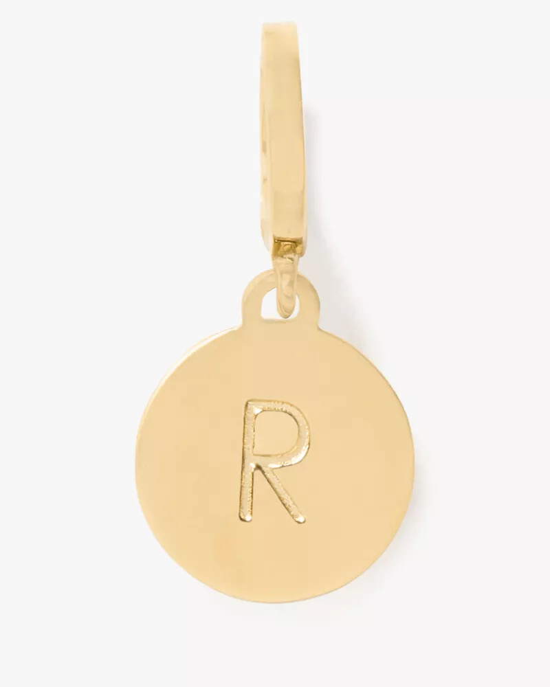 mini pingente com a inicial r em ouro