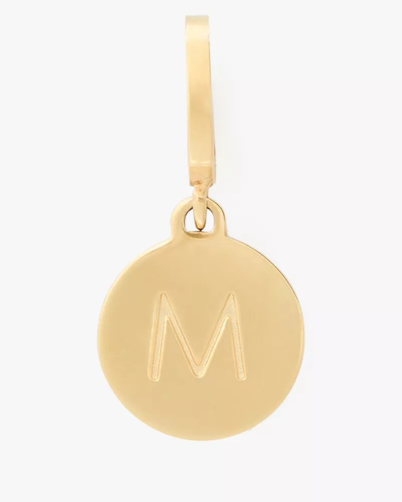pingente miniatura inicial m dourado