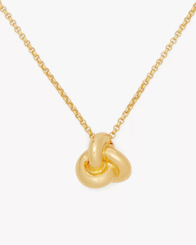 pingente de nó duplo dourado
