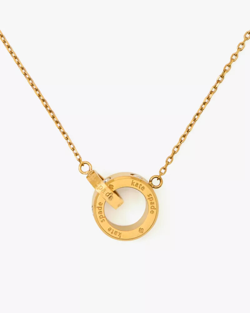pingente interlink set in stone dourado transparente