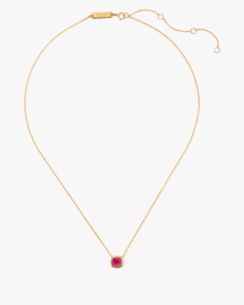 pingente kate spade fine time to shine com gema multicolorida
