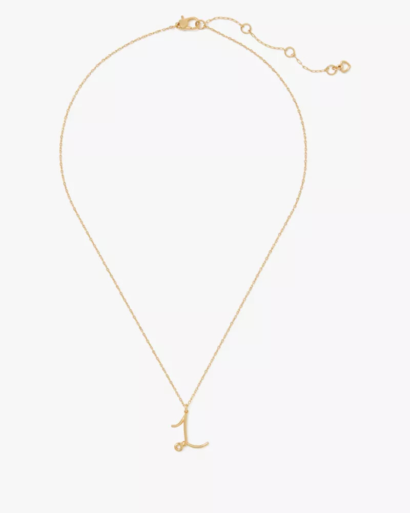 pingente com a inicial l em dourado