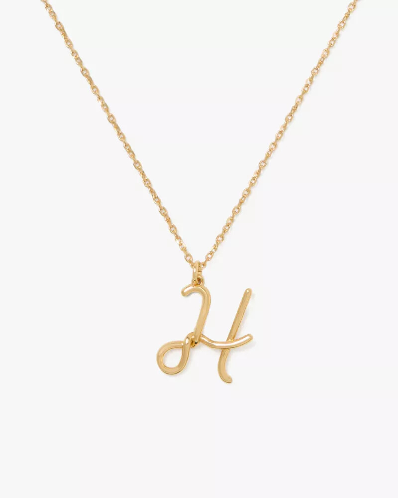 pingente com a inicial h em dourado