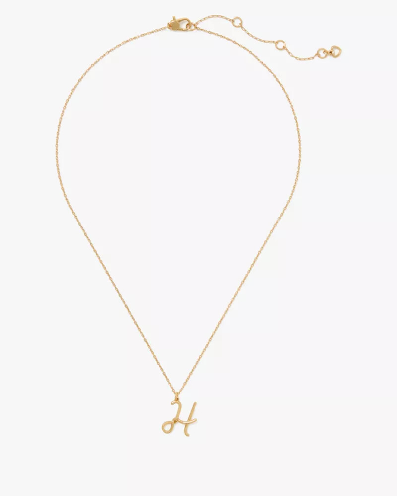 pingente com a inicial h em dourado