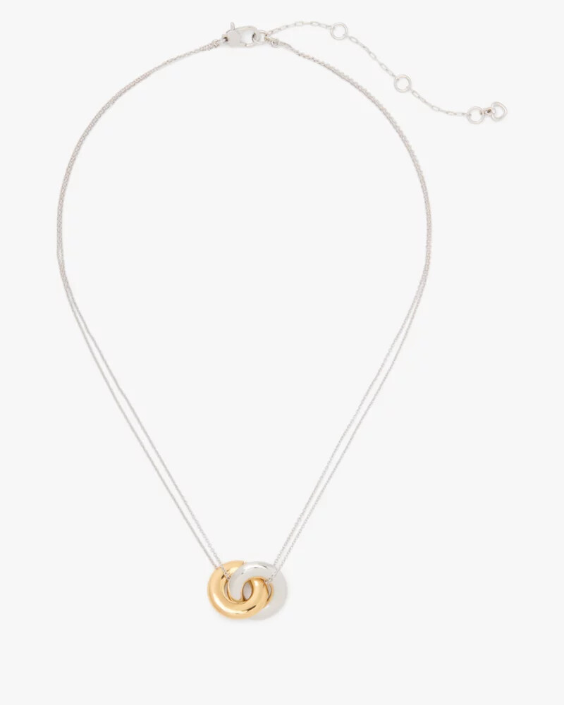 pingente interlock prata ouro