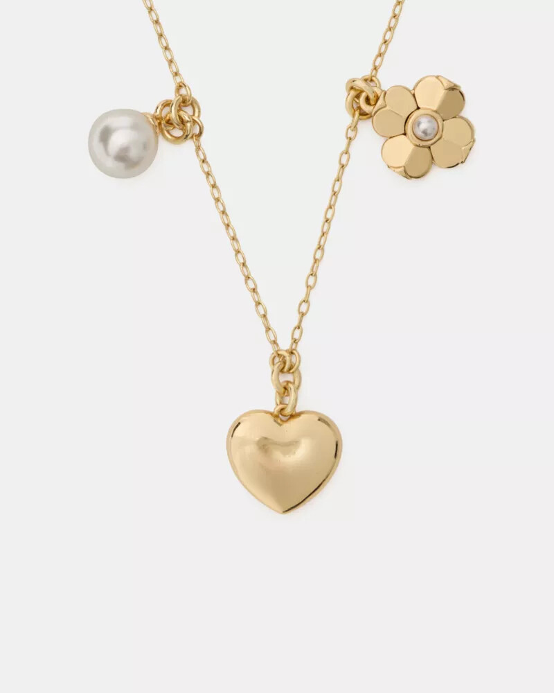 colar com pingente dourado multicolorido