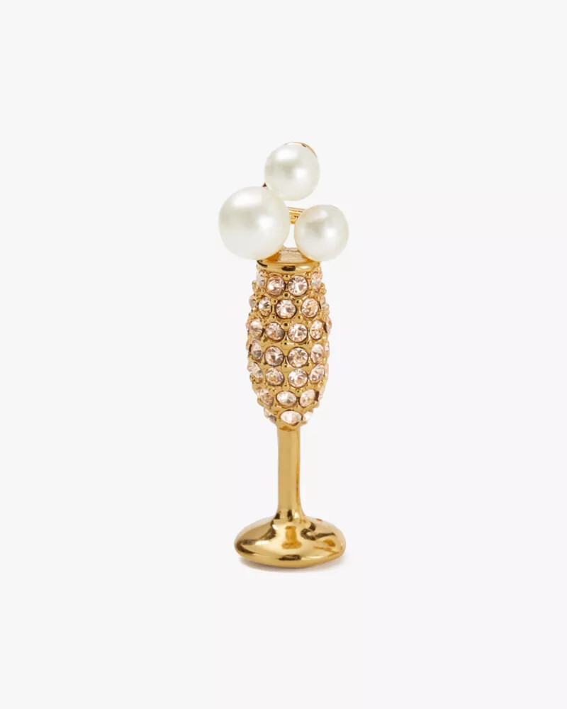 um brinde ao champanhe studs. ouro