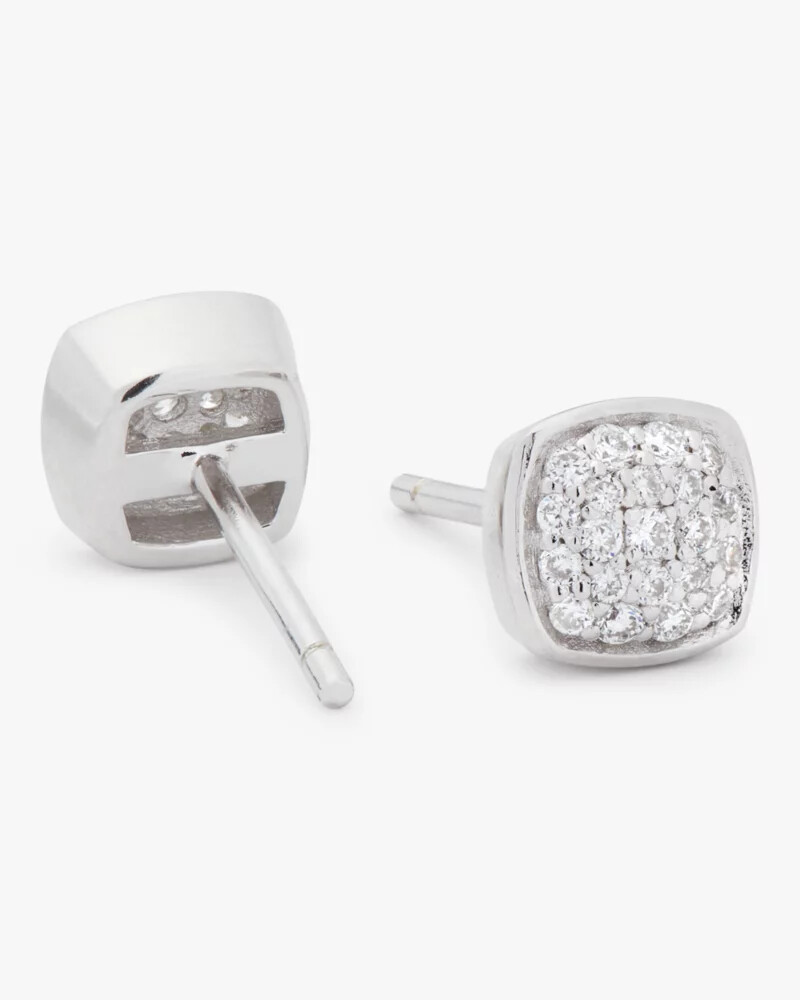 brincos kate spade fine time to shine com diamantes pavé em prata