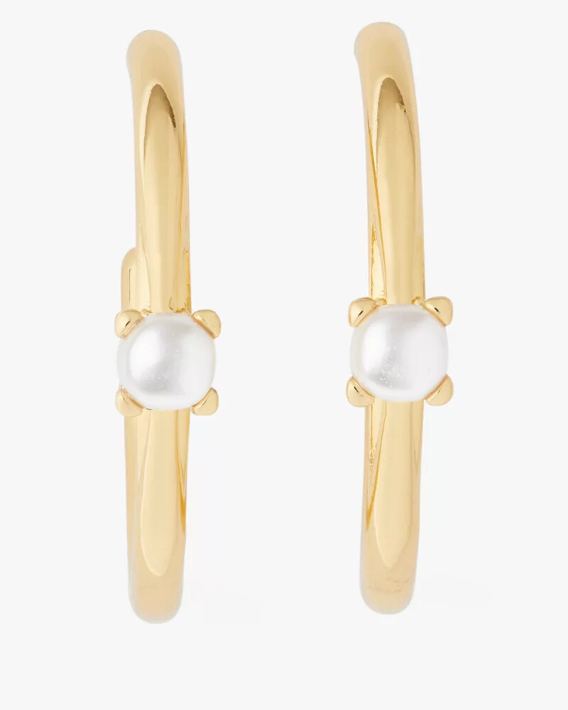 brincos de argola com pérolas little luxuries multi
