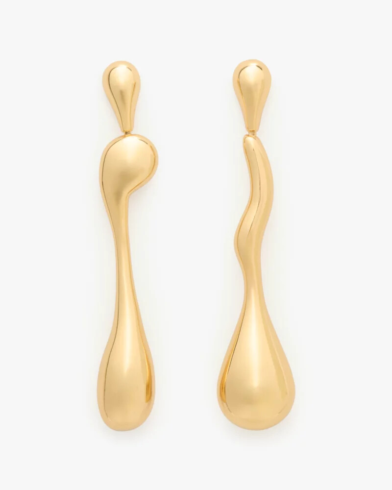 brincos molten linear em ouro